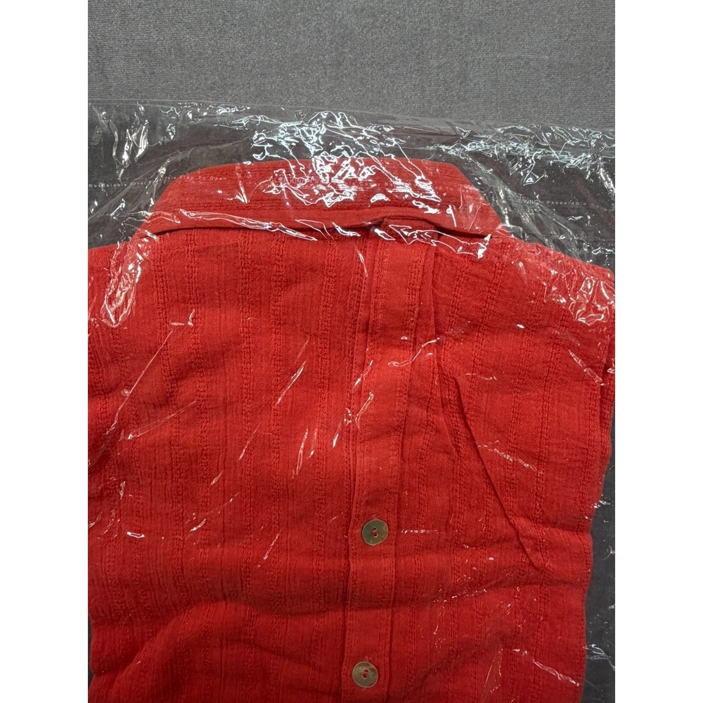 New Helen Jon Relaxed Shirt Dress Red Coral Size Small MSRP $104 - Picture 9 of 9